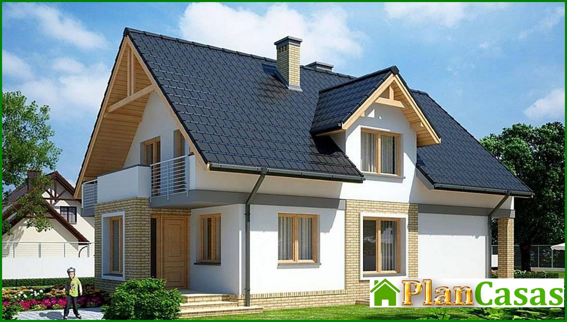 Galería de visualizaciones - Edificio residencial luminoso de dos plantas