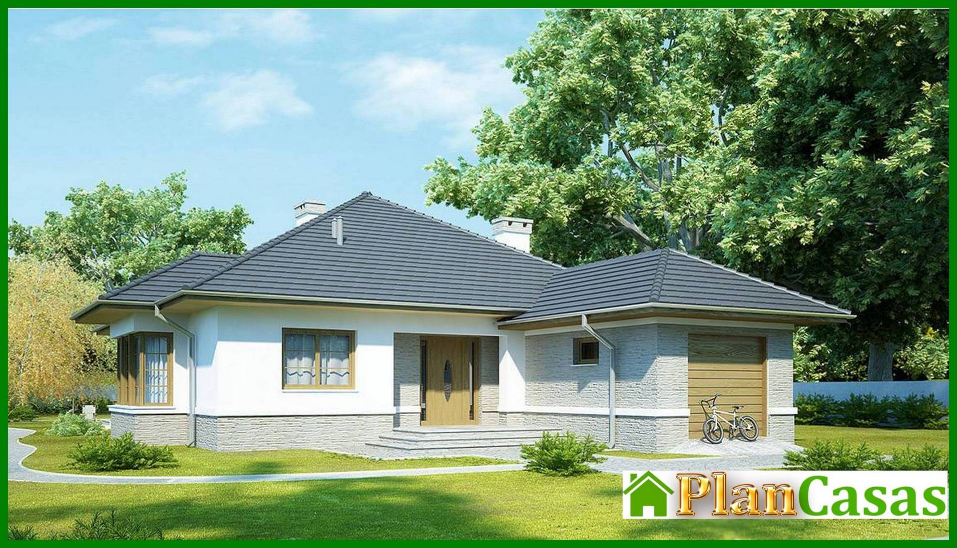 Visualization gallery - Single-storey house project with garage